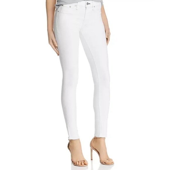 Rag and Bone Women's White Skinny Fit Stretch Denim Jeans Size 24 - Picture 2 of 9